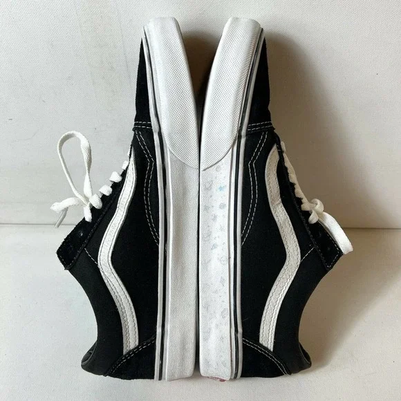 Vans Off The Wall Womens Size 10 Lace Up Sneakers Black White Low Top Skate Shoe - Picture 4 of 12